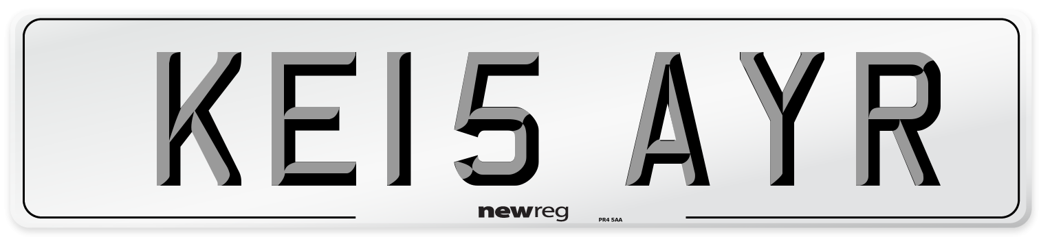 KE15 AYR Number Plate from New Reg
